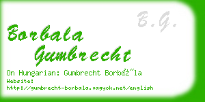 borbala gumbrecht business card